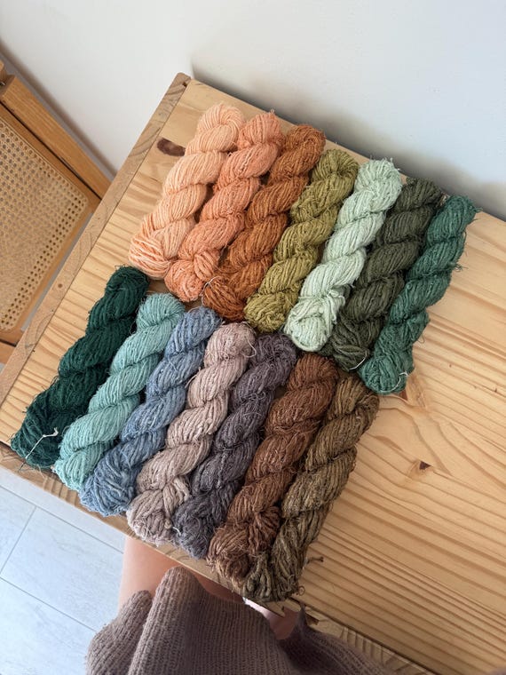 RESTOCKED 16 COLORS || Linen Yarn 100g || Full Size Skein || Core Spun Art Yarn Ribbon Macrame Weaving Tapestry Sustainable Knitting Crochet