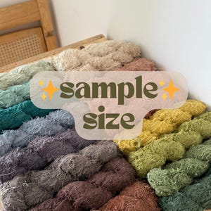 SAMPLE SIZE — Cotton Frizz Ribbon || 5 yds/15 ft || Frayed Edge Ribbon Yarn — Fiber Weaving Macrame Knitting Textile Art Recycled Fabric
