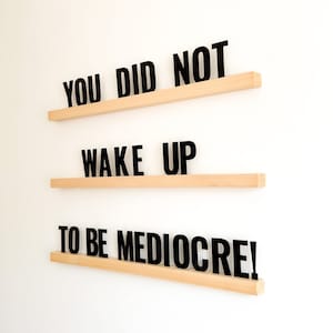 Conjunto de letras acrílicas grandes / Repisas de letras de madera / Decoración de la pared de la granja / Decoración de la pared de la oficina / Repisas del tablero de letras / Conjunto de letras / Menú de madera