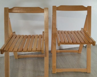 Chaises pliante en bois