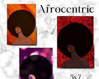 Afrocentrische 5x7 kunstafdrukken