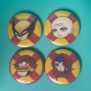 X Heroes 97 Chibi Round Buttons 2.5in