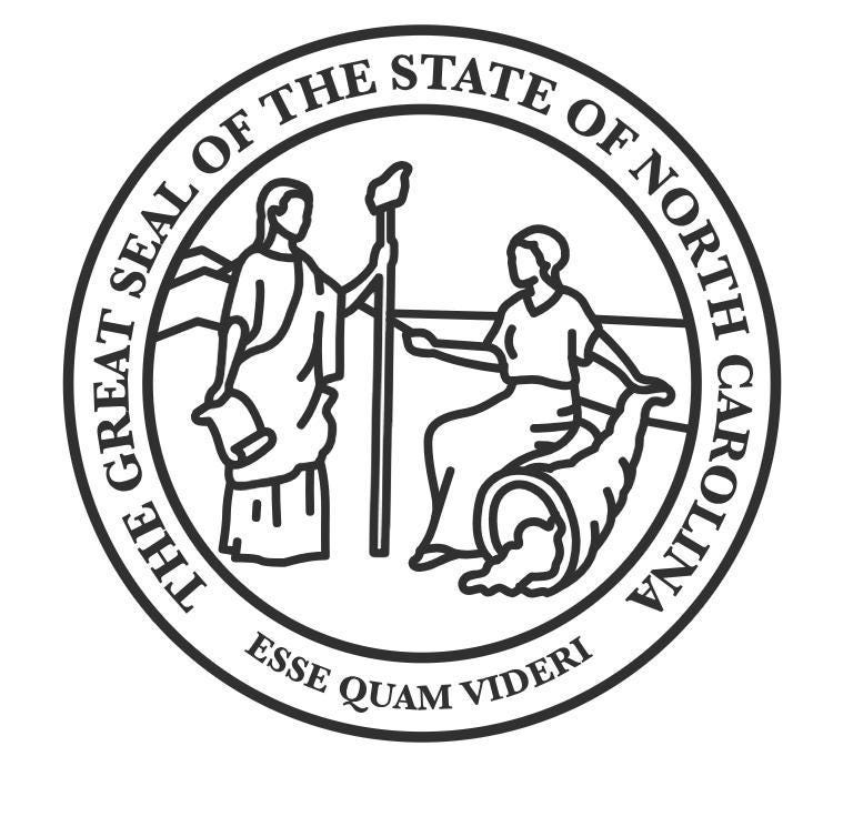 North Carolina Great Seal Logo Emblem Digital Vector .ai, .svg, .png - Etsy
