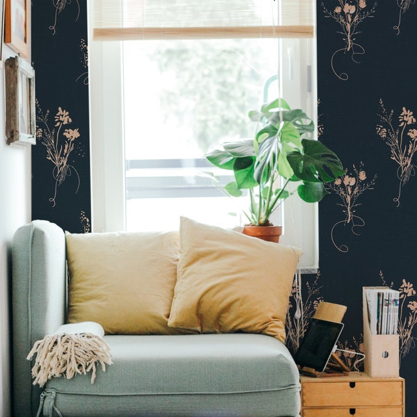 Pink Grasscloth Wallpaper Etsy