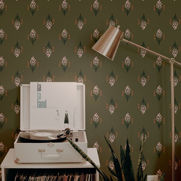 Pink Grasscloth Wallpaper Etsy