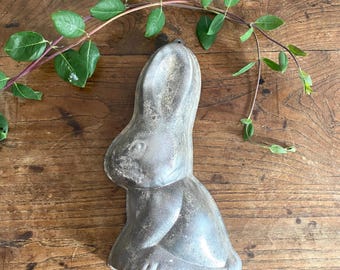Vintage-Kuchenform aus Metall mit Hasenmotiv, Vintage-Kuchenform aus Metall mit Hasenmotiv,