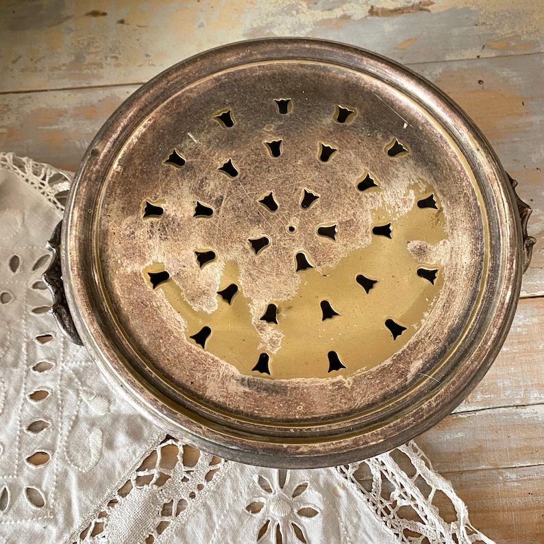 Chauffe-Plat Vintage Métal Chromé – Années 60 (État D'Occasion)