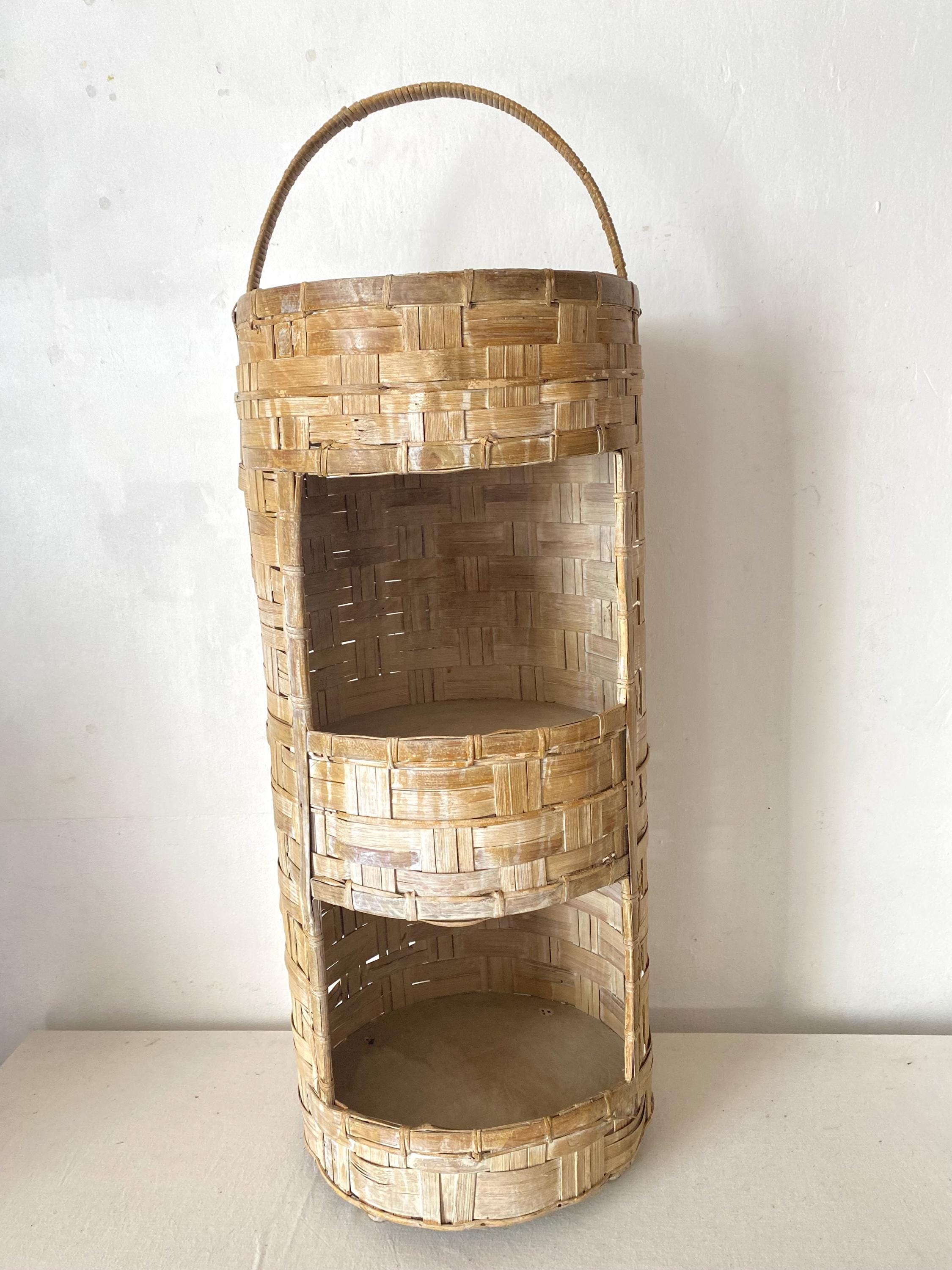 Porte Pot De Fleur Tricycle En Rotin Vintage Années 70/80 - Déco Rétro