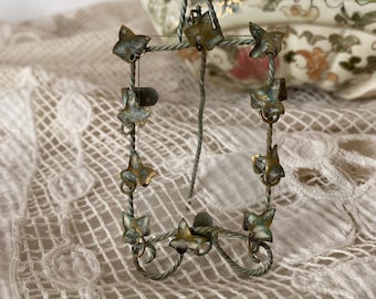 Mini art nouveau metal photo frame, Mini antique Art Nouveau metal photo frame