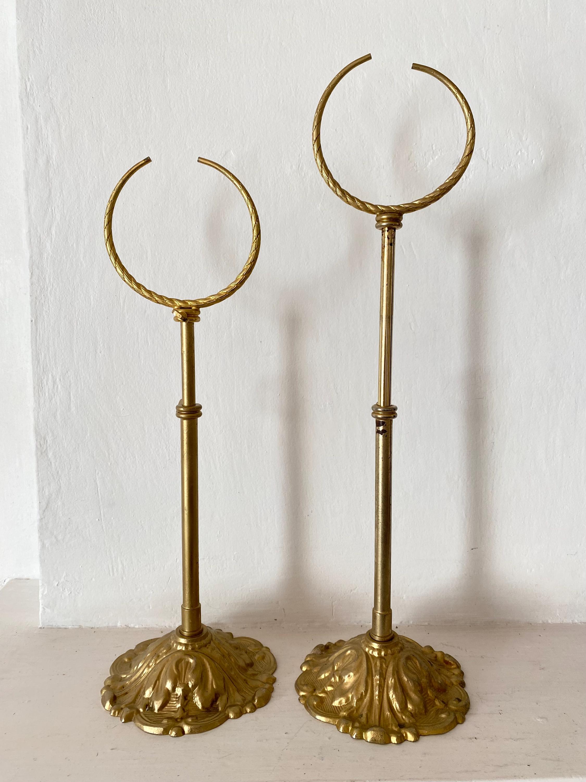 Anciens Porte Chapeau Ou Foulard En Bronze Siegel Paris, Antique Hat Or Scarf Holders Paris