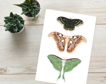 Illustrated Moth Sticker sheet