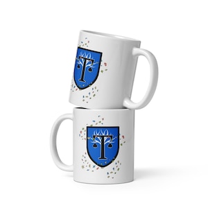 Truham Grammar School For Boys with Leaves - Heartstopper White glossy mug