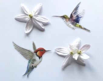 40 Transparent Bird Stickers/ Scrapbook Stickers/ Craft Supplies/ Clear Animal Stickers/ Journal Stickers/ Stickers For Resin