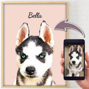 Custom Watercolor Portraits Using Pet Photo Personalized Digital Dog Portraits Cat Portraits Custom Dog Portraits Custom Pet Memorial Gift