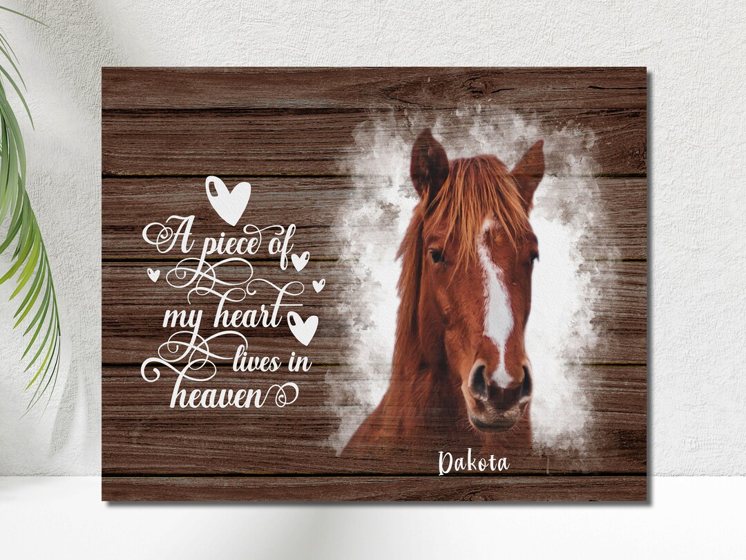 Personalized Horse Memorial Picture Canvas, Memorial Canvas for Horse