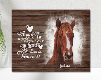 Personalized Horse Memorial Canvas: Custom Pet Loss Keepsake