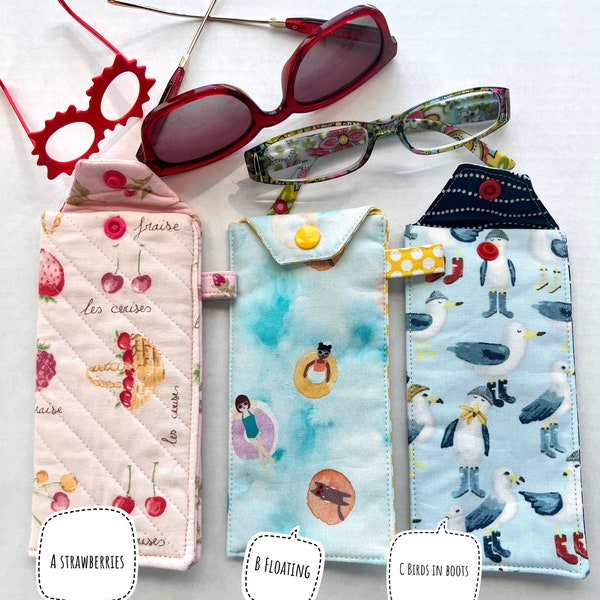 Eyeglass-Sunglass-Readers Padded Fabric Cases Choose Your Favorites!