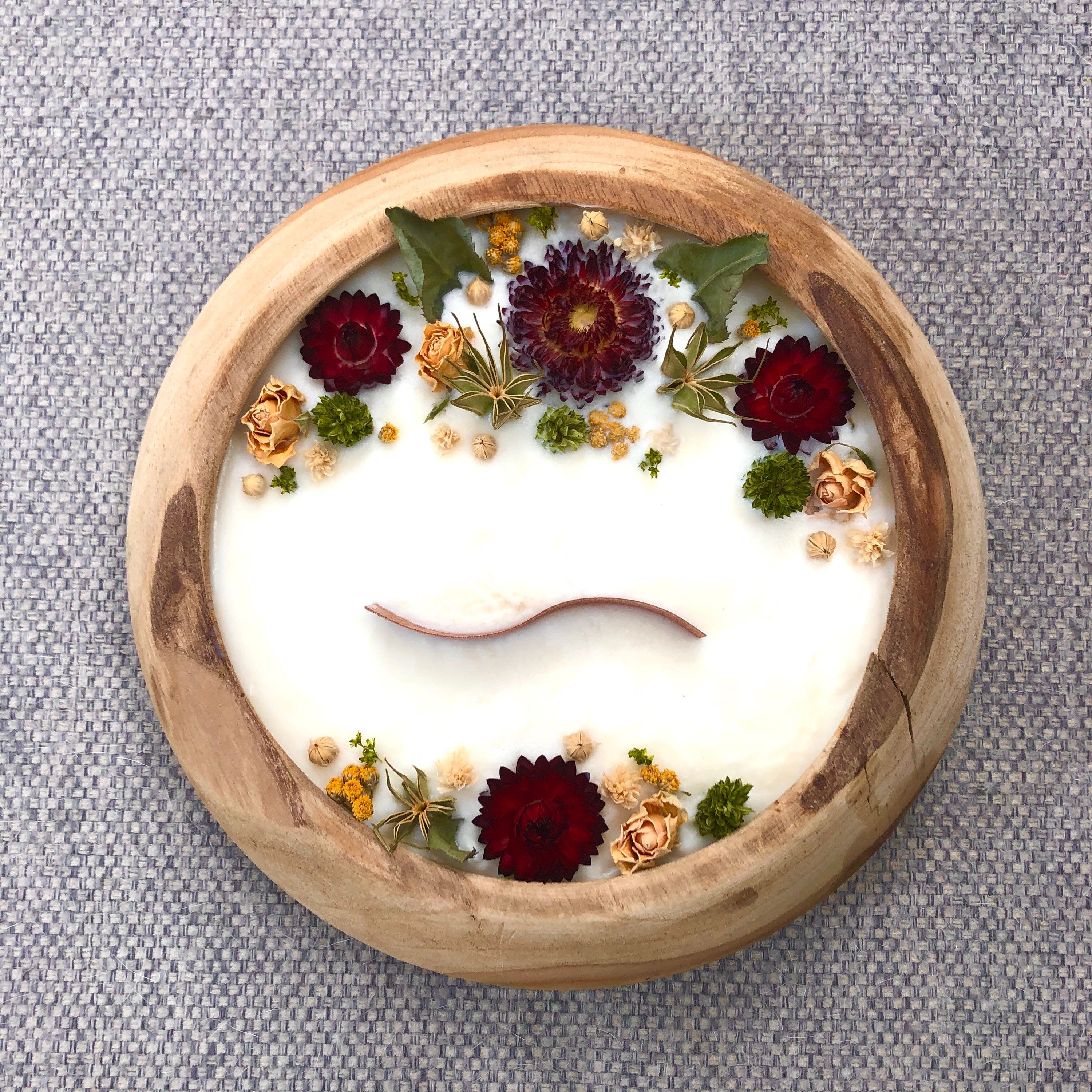 Bougie Fleurs Séchées Xxl