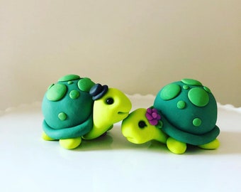 Turtle Wedding Cake Topper