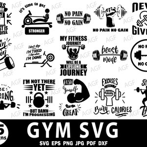 Pakiet Gym Svg, Fitness SVG, Ćwiczenia SVG, Motywacyjny trening SVG, Cytaty z siłowni SVG, Koszulka treningowa SVG, Cytaty z siłowni SVG, Pliki cyfrowe