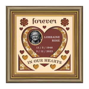 Svg Shadow Box 3D MEMORIAL PERSONNALISABLE - pour cricut
