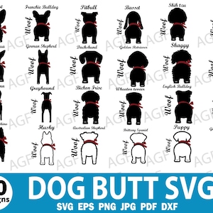Bundle de crosse de chien SVG, chien mais Svg, chien SVG, design de rue, Dow Paws SVG, fichier de coupe numérique pour Cricut