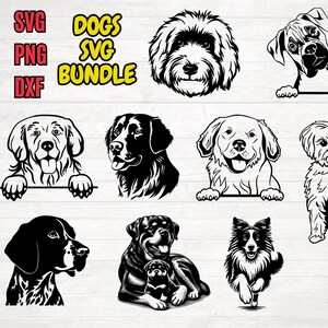 Dog Breed SVG Bundle: Pet Portrait Vector Graphics (Digital Download)