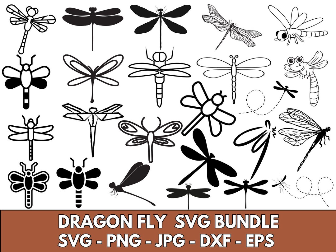 Dragonfly Clipart Svg Bundle|dragonfly Svg - Etsy
