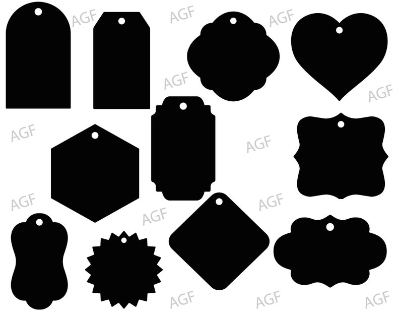 Gift tag svg, Gift tags Svg bundle, Instant download, Label Svg, gift label, gift bag Tags Template,Cut File Label Svg image 2