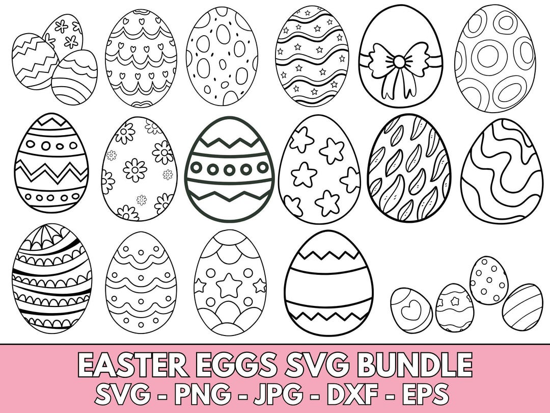 Easter Egg Bundle SVG Files | Easter 2025 Cut Files | Easter Egg ...