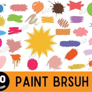 Pinselstrich | bündel Hand gezeichnet | Pinselstrich svg, Pinsel svg, Pinsel svg, Splatter svg