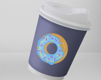 Paquete de imágenes SVG de donas con chispas de colores: imágenes prediseñadas, archivos PNG y archivos de corte (descarga instantánea)