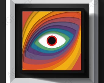 Caixa de Sombra para Olhos em SVG: Molde de Caixa de Luz em Papel Recortado (Download Digital)