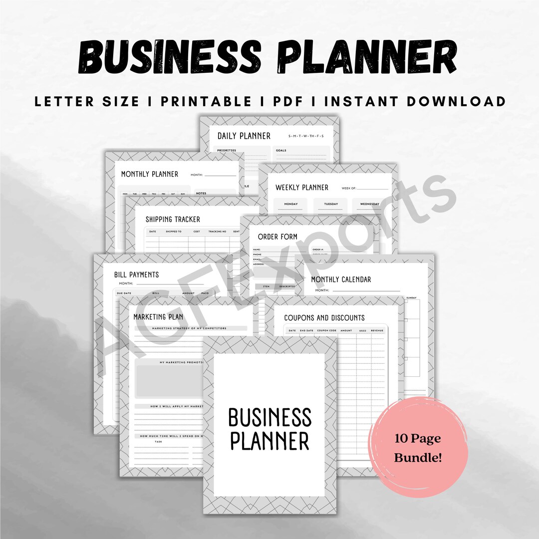 Planner, Business Planner Printable, Business Planner PDF, 2022 ...