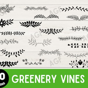 hojas SVG bunde, borde de hoja SVG, vegetación SVG, rama SVG, hoja SVG, hojas dibujadas a mano SVG, archivos digitales