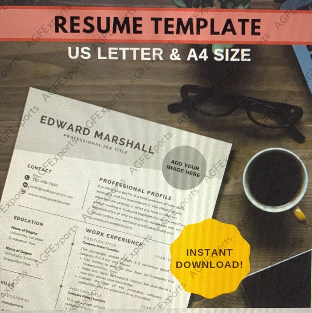 Resume Template, Resume, Resume Template Word, Resume Google Docs