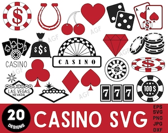 Casino SVG Bundle: Dice, Cards, Vegas Designs (Digital Download)
