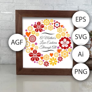 3D Mutter SVG, Multilayer Mutter Geschenk Dxf, Cricut Shadow Box SVG, Geschenk für Papercut, Shadowbox svg - für Cricut - für Silhouette