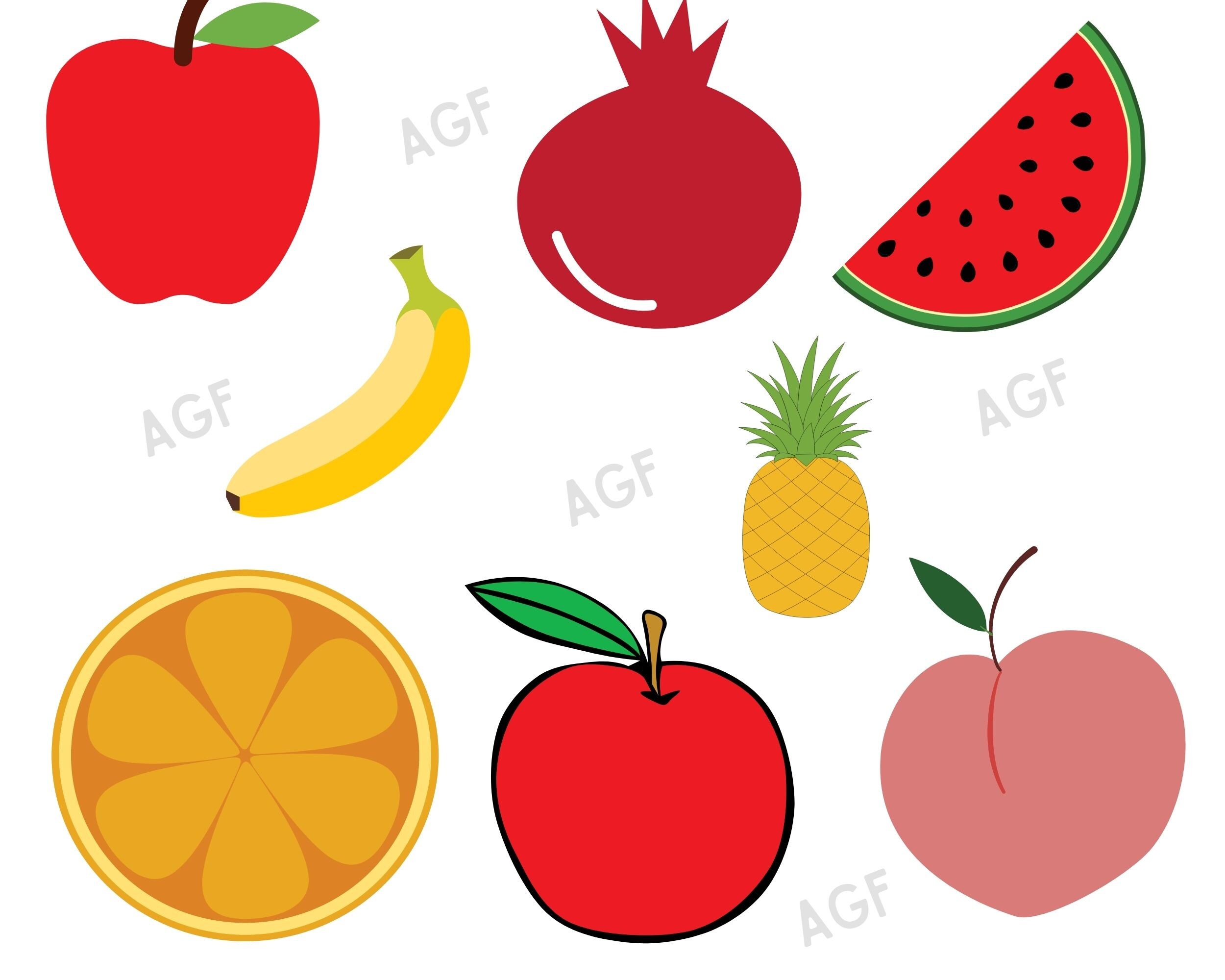 Fruits Vector File Fruit SVG Bundle Summer Fruit Svg Tropical Fruit Svg Eps - Etsy UK