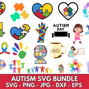 Autism Awareness SVG Bundle: Puzzle Piece Clipart (Digital Download)