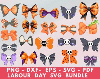 Pacote de arquivos SVG de laços de Halloween: Spooky Coquette Ribbon Designs (Download Digital)