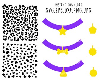 Dalmatian Spot Pattern SVG: Dog Collar Design (Digital Download)