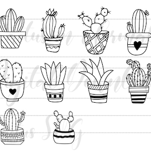 Cactus SVG, archivos SVG de cactus para Cricut, paquete SVG de cactus, PNG, DXF, archivo de corte de cactus