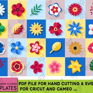 Rolled Flowers SVG, Paper Flower Leaves SVG, Leaves SVG, Leaf Svg, Leaves svg bundle, Paper leaves svg