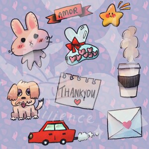 Amorcito Digitale Sticker | PNGs | Malseiten | GoodNotes |