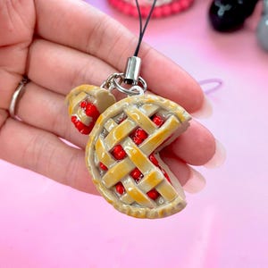 Cherry Pie Charm/ Polymer Clay Keychain