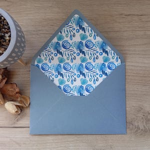 Buste fatte a mano 5x7 con fodere floreali - Personalizzabili, pronte all'uso, carta di qualità, matrimonio, compleanno, anniversario
