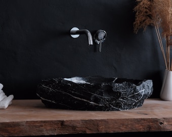 Washbasin Handcrafted Marble (Black marble)