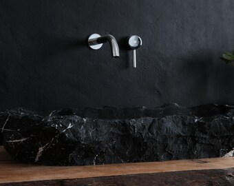 Washbasin Handcrafted Marble (Black marble)