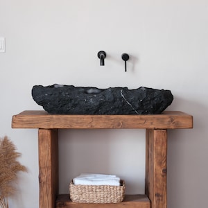 bathroom vanity matte black + bottom valve